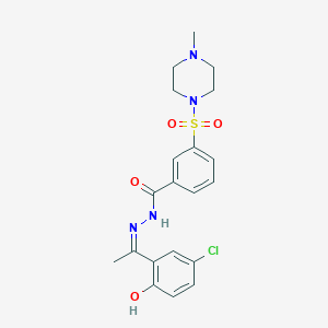 molecular formula C20H23ClN4O4S B11932621 N-[(Z)-1-(5-chloro-2-hydroxyphenyl)ethylideneamino]-3-(4-methylpiperazin-1-yl)sulfonylbenzamide 