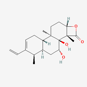 molecular formula C19H26O4 B1193263 Novolactone 