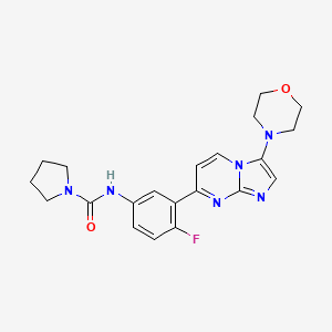 molecular formula C21H23FN6O2 B11932695 GSK3494245 CAS No. 2080410-41-7