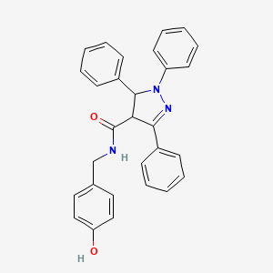 molecular formula C29H25N3O2 B11932698 N-(4-Hydroxybenzyl)-1,3,5-triphenyl-4,5-dihydro-1H-pyrazole-4-carboxamide 
