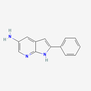 molecular formula C13H11N3 B11932784 2-phenyl-1H-pyrrolo[2,3-b]pyridin-5-amine 
