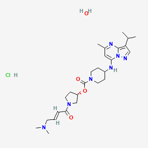 molecular formula C26H42ClN7O4 B11932847 CDK7-IN-2 hydrochloride hydrate 