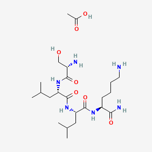 molecular formula C23H46N6O7 B11932855 SLLK, Control Peptide for TSP1 Inhibitor acetate 