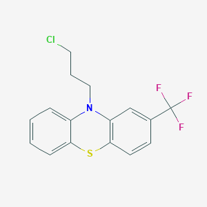 molecular formula C16H13ClF3NS B119329 10-(3-Chloropropyl)-2-(trifluoromethyl)-10H-phenothiazine CAS No. 1675-46-3