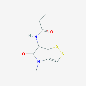 molecular formula C9H12N2O2S2 B11932964 N-(4-methyl-5-oxo-6,6a-dihydrodithiolo[4,3-b]pyrrol-6-yl)propanamide 