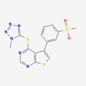5-(3-Methylsulfonylphenyl)-4-[(1-methyl-5-tetrazolyl)thio]thieno[2,3-d]pyrimidine