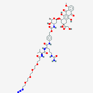 molecular formula C57H75N9O21 B11932982 Azide-PEG4-VC-PAB-Doxorubicin 