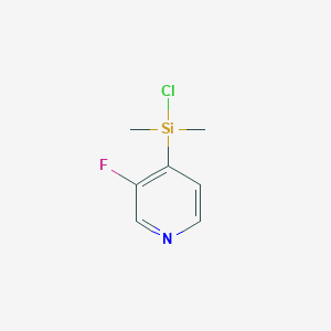 molecular formula C7H9ClFNSi B011933 4-[Chloro(dimethyl)silyl]-3-fluoropyridine CAS No. 108093-98-7