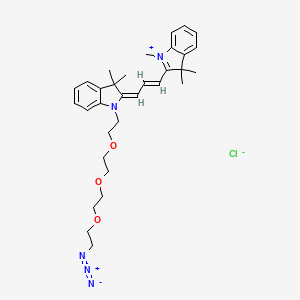 molecular formula C32H42ClN5O3 B1193303 N-methyl-N'-(azide-PEG3)-Cy3 