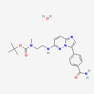 molecular formula C21H28N6O4 B11933037 LP-922761 hydrate 