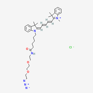 molecular formula C38H51ClN6O3 B1193304 N-methyl-N'-(Azido-PEG2-C5)-Cy5 