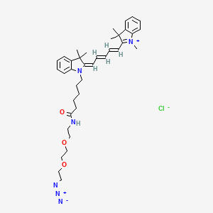 N-methyl-N'-(Azido-PEG2-C5)-Cy5