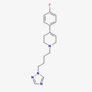 molecular formula C17H21FN4 B11933042 Pyridine, 4-(4-fluorophenyl)-1,2,3,6-tetrahydro-1-(4-(1H-1,2,4-triazol-1-yl)butyl)- CAS No. 177945-46-9