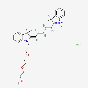 molecular formula C32H41ClN2O3 B1193305 N-methyl-N'-(hydroxy-PEG2)-Cy5 