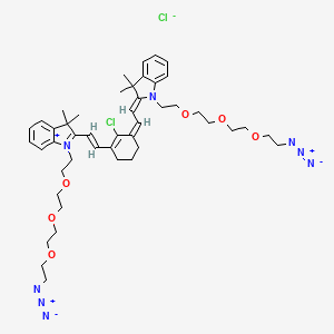 (2Z)-1-[2-[2-[2-(2-azidoethoxy)ethoxy]ethoxy]ethyl]-2-[(2Z)-2-[3-[(E)-2-[1-[2-[2-[2-(2-azidoethoxy)ethoxy]ethoxy]ethyl]-3,3-dimethylindol-1-ium-2-yl]ethenyl]-2-chlorocyclohex-2-en-1-ylidene]ethylidene]-3,3-dimethylindole;chloride