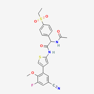 molecular formula C24H22FN3O5S2 B11933166 RORgammat inverse agonist 32 