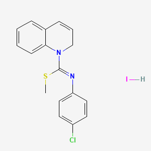methyl N-(4-chlorophenyl)-2H-quinoline-1-carboximidothioate;hydroiodide