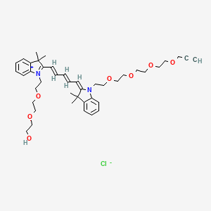 molecular formula C42H57ClN2O7 B1193342 N-PEG3-N'-(propargyl-PEG4)-Cy5 