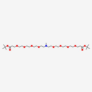 molecular formula C31H61NO12 B1193350 N-Me-N-bis(PEG4-C2-Boc) 