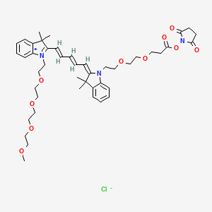 molecular formula C45H60ClN3O10 B1193355 N-(m-PEG4)-N'-(PEG2-NHS ester)-Cy5 
