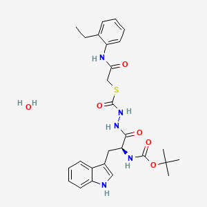 molecular formula C27H35N5O6S B11933563 SID 26681509 quarterhydrate 