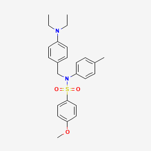 molecular formula C25H30N2O3S B11933582 N-(4-(Diethylamino)benzyl)-4-methoxy-N-(p-tolyl)benzenesulfonamide 
