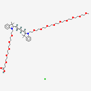 N-(m-PEG9)-N'-(PEG5-acid)-Cy5