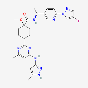 molecular formula C27H32FN9O2 B11933667 BLU-667 trans form 