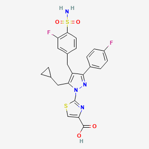 molecular formula C24H20F2N4O4S2 B11933690 CHK-336 CAS No. 2743436-86-2