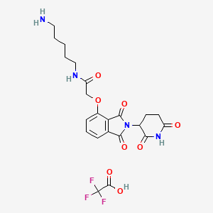 molecular formula C22H25F3N4O8 B11933808 Thalidomide-O-amide-C5-NH2 TFA 