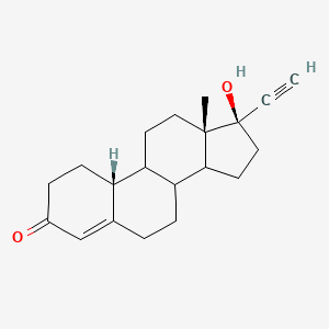 molecular formula C20H26O2 B11933812 (10R,13S,17R)-17-ethynyl-17-hydroxy-13-methyl-1,2,6,7,8,9,10,11,12,14,15,16-dodecahydrocyclopenta[a]phenanthren-3-one 
