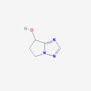 molecular formula C5H7N3O B119340 6,7-Dihydro-5H-pyrrolo[1,2-b][1,2,4]triazol-7-ol CAS No. 153851-51-5