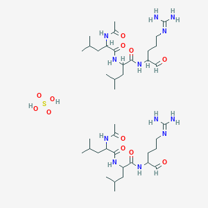 molecular formula C40H78N12O12S B11934113 Ac-llr-cho pound>>Leupeptin hemisulfate pound>>Leupeptin pound>>Ac-Leu-Leu-Arg-al.Ac-Leu-Leu-Arg-al.H2SO4 