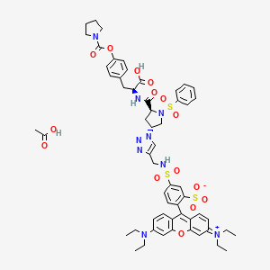 molecular formula C57H65N9O15S3 B11934183 R-BC154 acetate 