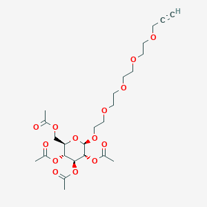 molecular formula C25H38O14 B1193432 炔丙基-PEG5-四乙酰-β-D-葡萄糖 CAS No. 1360446-31-6