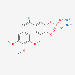 molecular formula C18H19Na2O8P B11934320 Zybrestat 