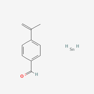 molecular formula C10H12OSn B11934543 lambda2-Stannane;4-prop-1-en-2-ylbenzaldehyde 