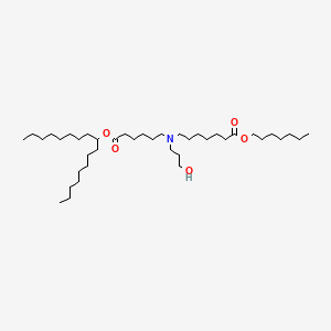 molecular formula C40H79NO5 B11934570 Heptyl 7-((6-(heptadecan-9-yloxy)-6-oxohexyl)(3-hydroxypropyl)amino)heptanoate 