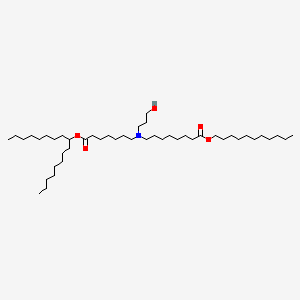 molecular formula C46H91NO5 B11934576 undecyl 8-[(7-heptadecan-9-yloxy-7-oxoheptyl)-(3-hydroxypropyl)amino]octanoate 