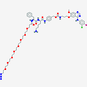 molecular formula C60H81ClFN11O15 B11934597 N3-PEG8-Phe-Lys-PABC-Gefitinib 