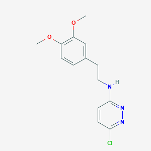 molecular formula C14H16ClN3O2 B119346 6-chloro-N-[2-(3,4-dimethoxyphenyl)ethyl]pyridazin-3-amine CAS No. 140628-39-3