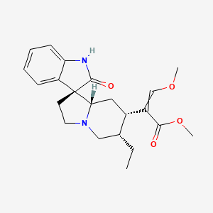 molecular formula C22H28N2O4 B11934645 methyl 2-[(3S,6'S,7'S,8'aS)-6'-ethyl-2-oxospiro[1H-indole-3,1'-3,5,6,7,8,8a-hexahydro-2H-indolizine]-7'-yl]-3-methoxyprop-2-enoate 