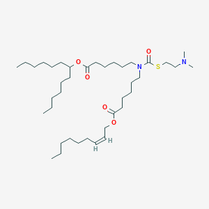 molecular formula C39H74N2O5S B11934646 [(Z)-non-2-enyl] 6-[2-(dimethylamino)ethylsulfanylcarbonyl-(6-oxo-6-tridecan-7-yloxyhexyl)amino]hexanoate 