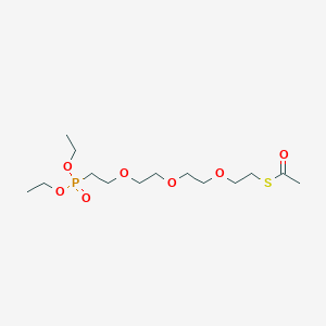 molecular formula C14H29O7PS B1193468 S-acetyl-PEG3-phosphonic acid ethyl ester 