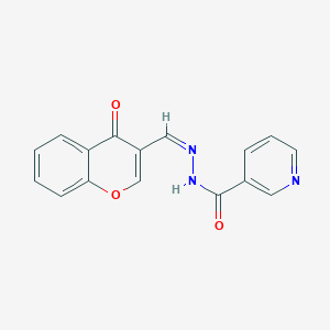 molecular formula C16H11N3O3 B11934694 N-[(Z)-(4-oxochromen-3-yl)methylideneamino]pyridine-3-carboxamide 