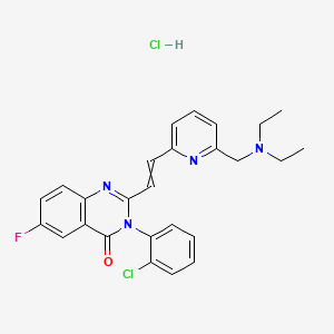 molecular formula C26H25Cl2FN4O B11934871 C26H24ClFN4O.HCl 