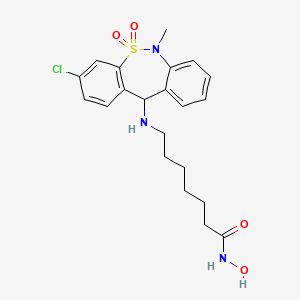molecular formula C21H26ClN3O4S B11934873 Tianeptinostat 