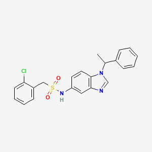 molecular formula C22H20ClN3O2S B11934901 rac-1-(2-chlorophenyl)-N-[1-(1-phenylethyl)-1H-benzimidazol-5-yl]methanesulfonamide 