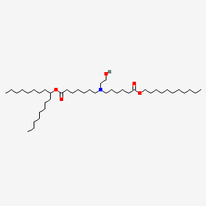 molecular formula C43H85NO5 B11934936 heptadecan-9-yl 7-[2-hydroxyethyl-(6-oxo-6-undecoxyhexyl)amino]heptanoate 