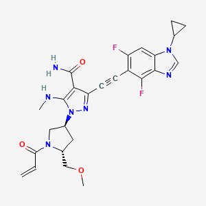 molecular formula C26H27F2N7O3 B11935067 Resigratinib CAS No. 2750709-91-0